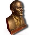 Бюст В.И.Ленина гипс бронзированный